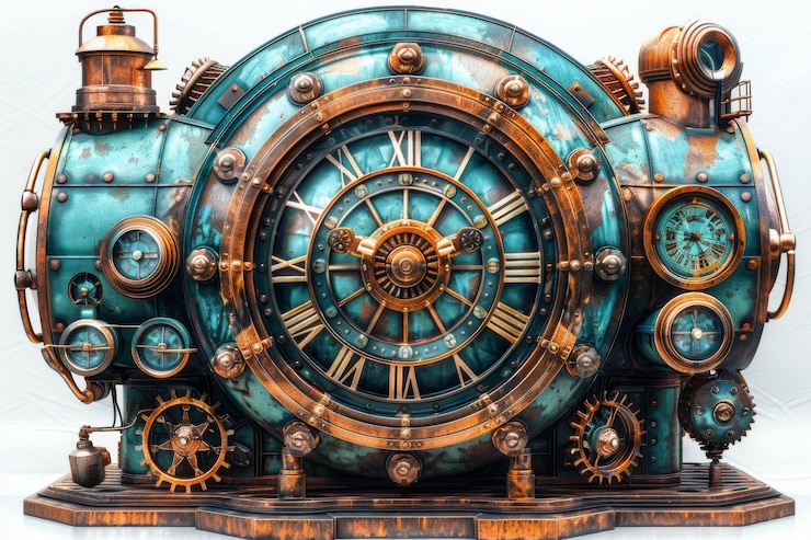 Photo gratuit conception de machines du temps futuristes