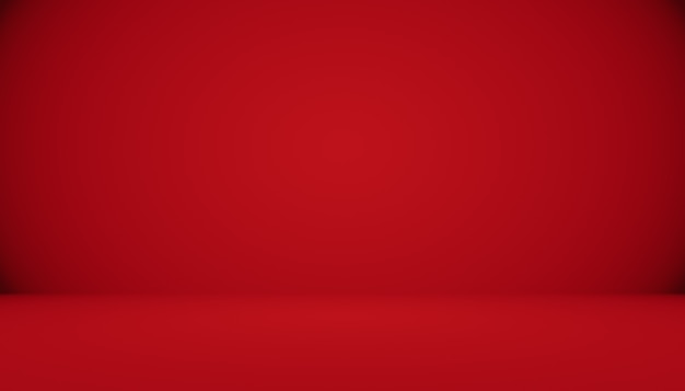 Conception de mise en page abstraite de fond rouge Noël Saint-Valentin, studio, salle, modèle web, rapport d'activité avec couleur dégradé de cercle lisse