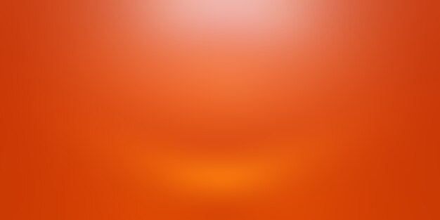 Conception de mise en page de fond orange abstrait, studio, salle, modèle web, rapport d'activité avec une couleur de dégradé de cercle lisse.