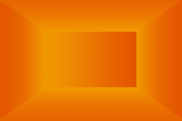 Photo gratuite conception de mise en page de fond orange abstrait, studio, salle, modèle web, rapport d'activité avec une couleur de dégradé de cercle lisse.