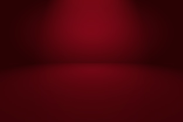 Conception de mise en page de fond rouge doux de luxe abstrait, studio, salle. Rapport d'activité avec une couleur de dégradé de cercle lisse.