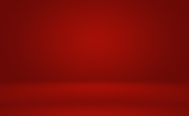 Conception de mise en page de la Saint-Valentin de Noël de fond rouge doux de luxe abstrait, studio, salle, modèle web, rapport d'activité avec une couleur de dégradé de cercle lisse.