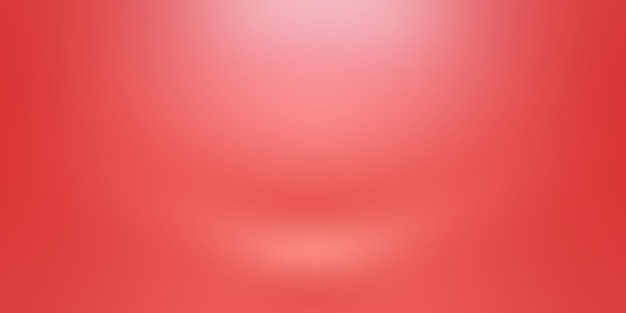 Conception de mise en page de la saint-valentin de noël de fond rouge doux de luxe abstrait, studio, salle, modèle web, rapport d'activité avec une couleur de dégradé de cercle lisse.
