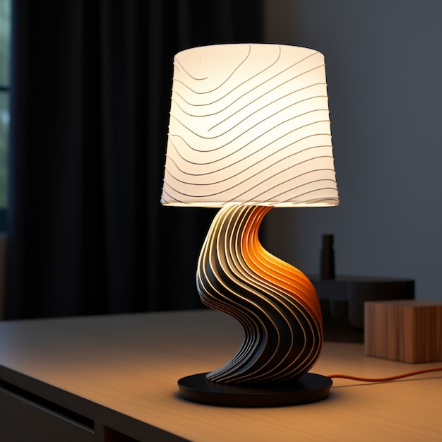 Photo gratuite conception moderne de la lampe 3d