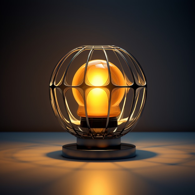 Photo gratuite conception moderne de la lampe 3d