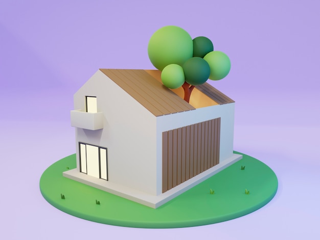 Photo gratuite conception de rendu 3d de la maison