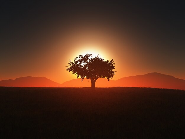 conception de silhouette d&#39;arbre