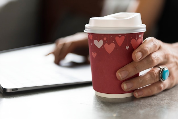 Conception De Tasse à Café Saint Valentin