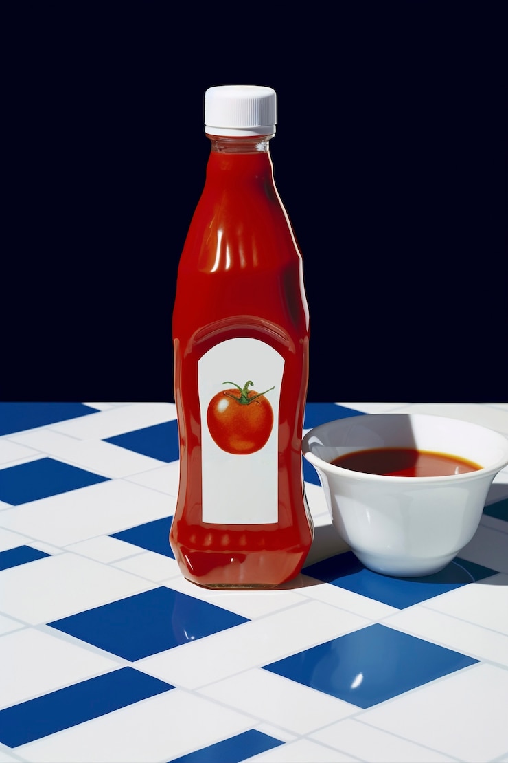 Photo gratuit condiment aromatique à base de tomates