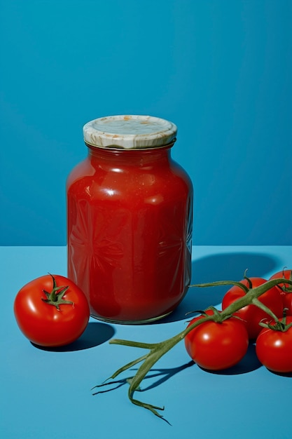 Photo gratuite condiment aromatique à base de tomates