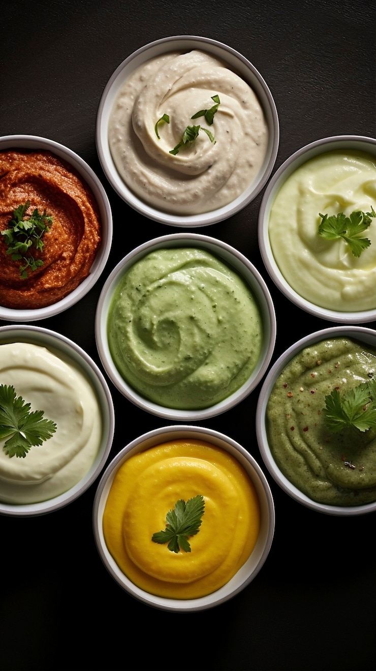 Photo gratuit condiments alimentaires avec des épices et des assaisonnements
