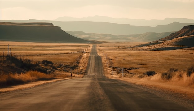 Photo gratuite conduire à travers la beauté extrême de monument valley, la disparition générée par l'ia