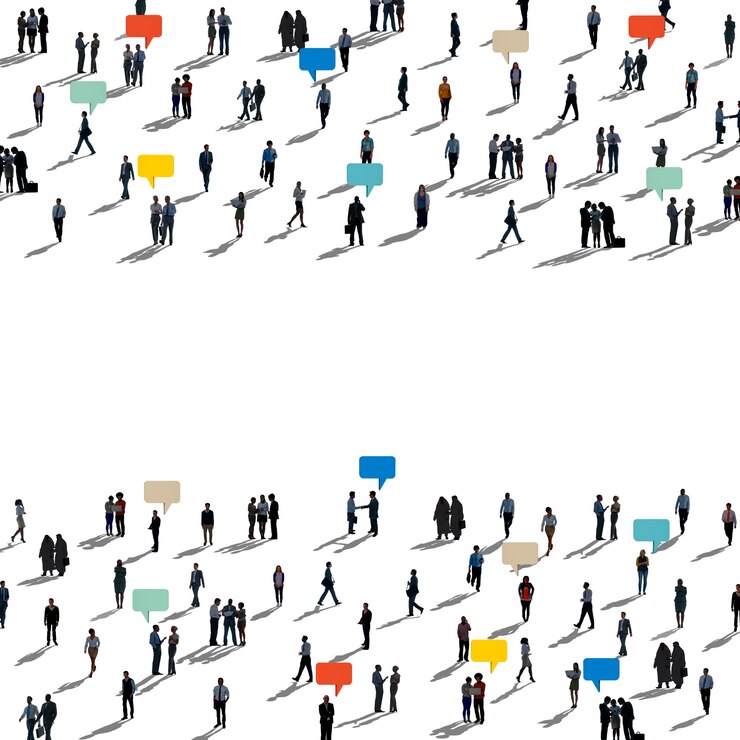 Photo gratuit connexion de communication silhouette personnes diverses