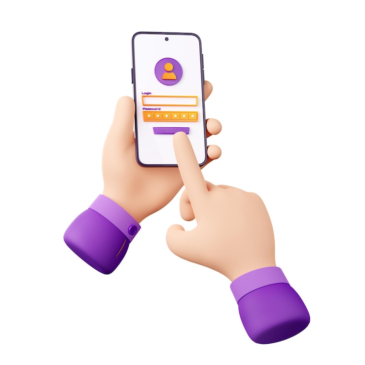 Photo gratuit connexion et mot de passe sécurisés de rendu 3d illustration