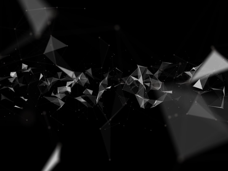 Photo gratuit connexions 3d fond polygonal avec des lignes et des points de connexion