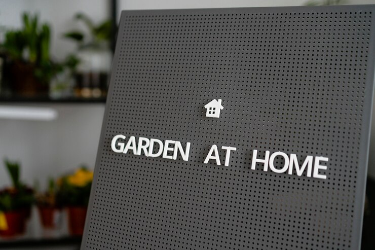 Photo gratuit conseil avec message jardin à la maison