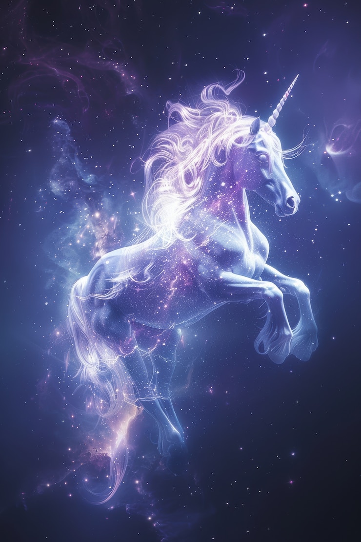 Photo gratuit une constellation d'animaux fantastiques