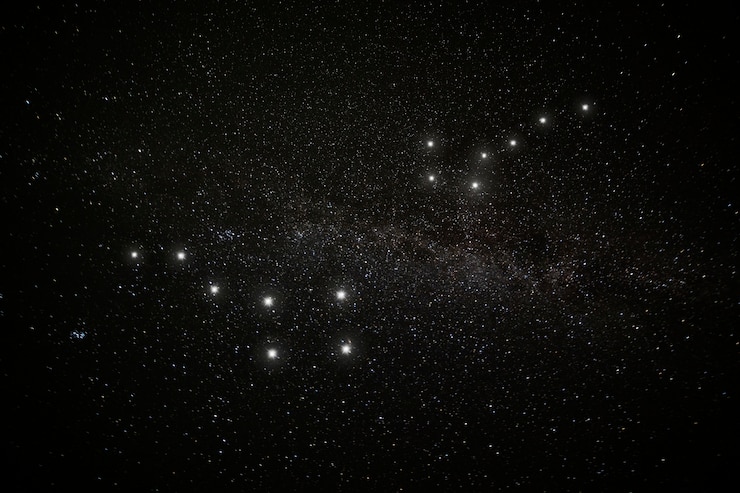 Photo gratuit constellations de la grande ourse et de la petite ourse