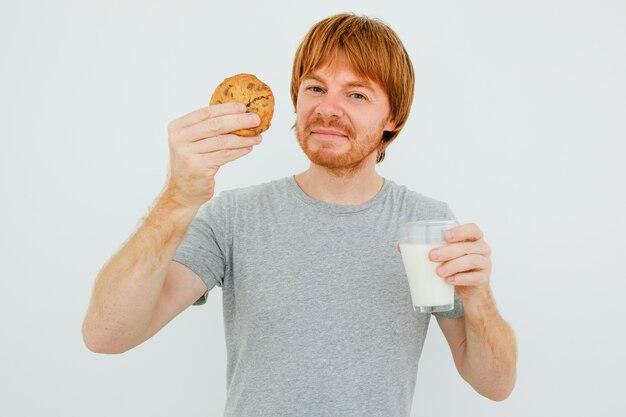 Contenu Biscuit aux cheveux roux avec du lait