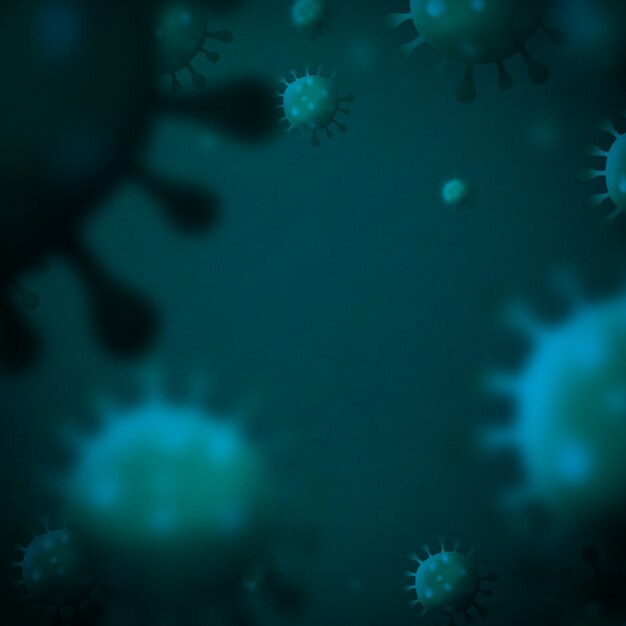 Contexte d'infection de coronavirus avec espace copie