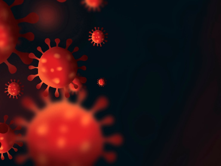 Photo gratuit contexte d'infection de coronavirus avec espace copie