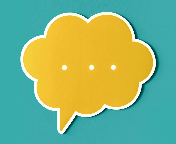 Photo gratuit conversation bulle coupe icône