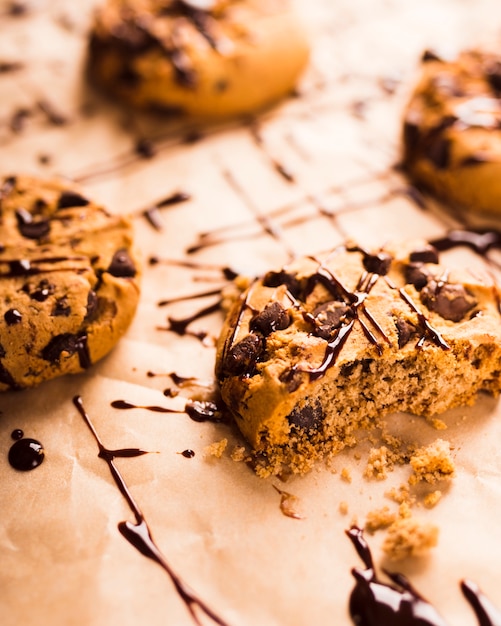 Photo gratuite cookies au chocolat