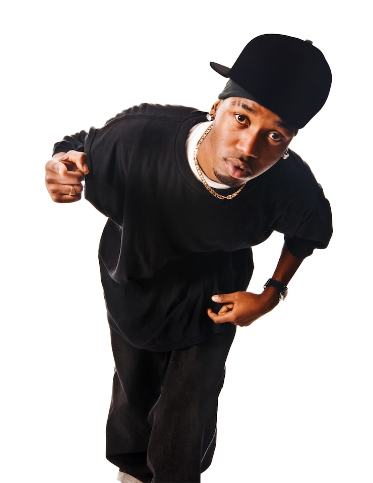 Photo gratuit cool hip-hop jeune homme sur blanc