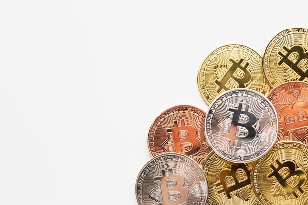 Copier l'espace bitcoin en différentes couleurs