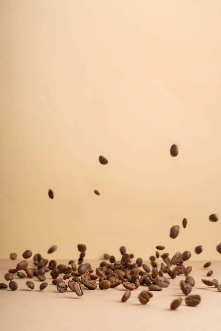 Photo gratuit copier les grains de café de l'espace