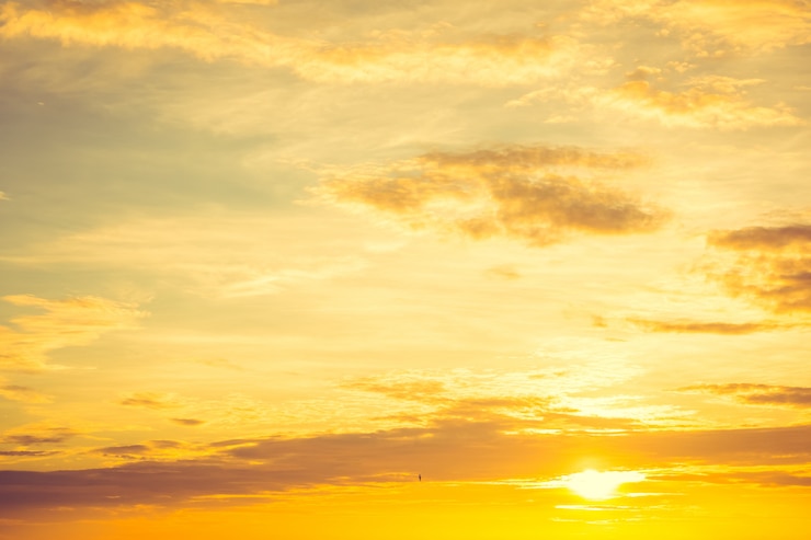 Photo gratuit coucher de soleil sur ciel