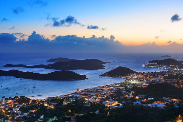 Photo gratuite coucher de soleil de st thomas