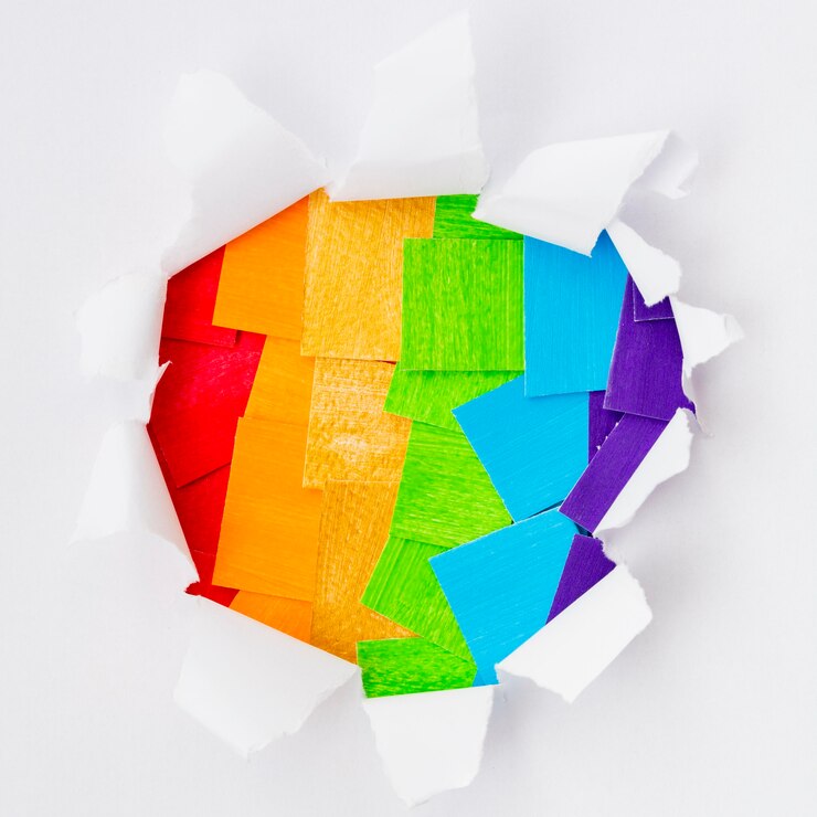 Photo gratuit couches de papier pride lgbt society day