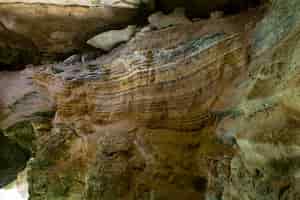 Photo gratuite couches de roche sédimentaire et stratification