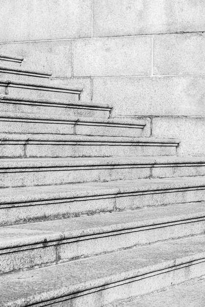 Couleur Noir et blanc escalier en béton