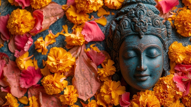 Photo gratuit les couleurs vives du festival de célébration du navratri