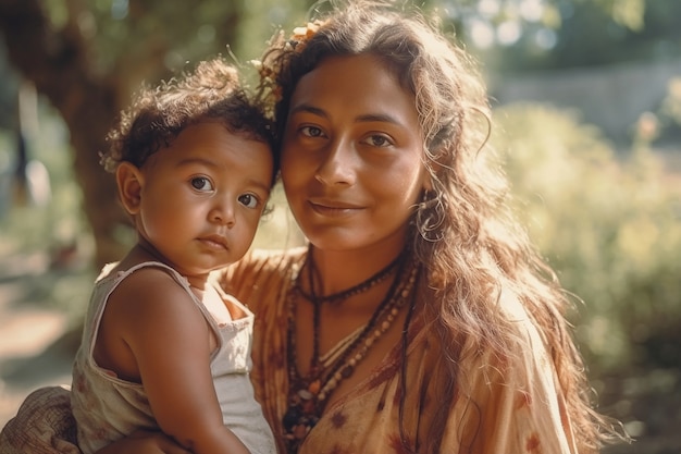 Photo gratuite coup moyen mère tenant un bébé mignon