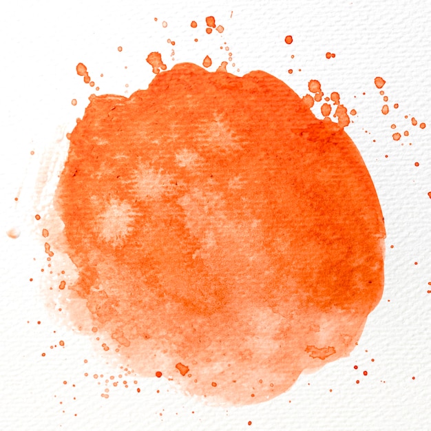 Photo gratuite coup de pinceau aquarelle orange