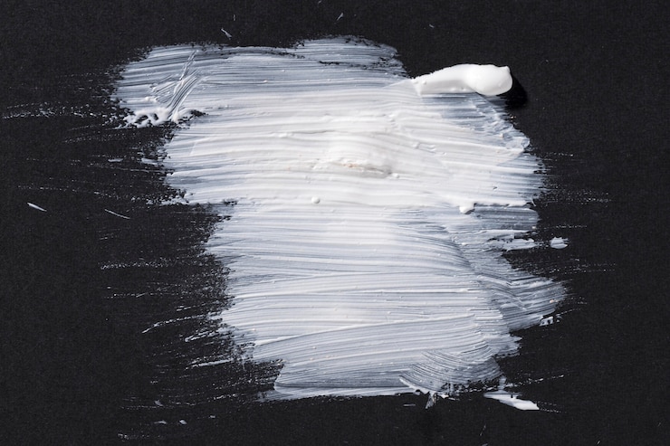 Photo gratuit coup de pinceau blanc art abstrait