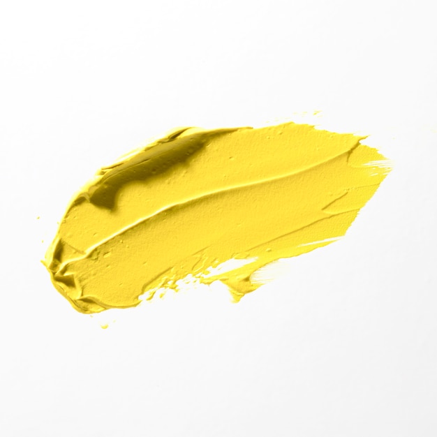 Coup de pinceau jaune abstrait