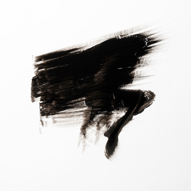 Photo gratuit coup de pinceau noir concept art abstrait