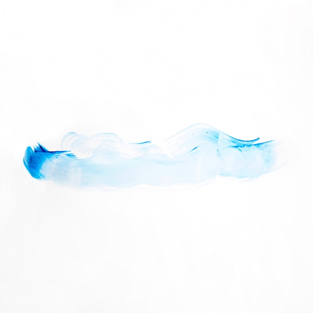 Coup de pinceau de peinture bleue abstraite