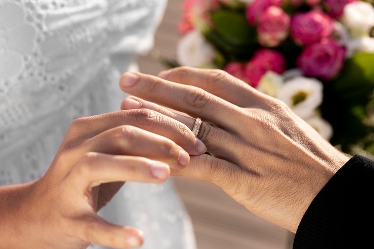 Photo gratuit couple célébrant les fiançailles ensemble
