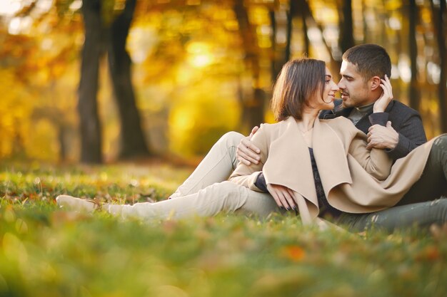 couple dans le parc