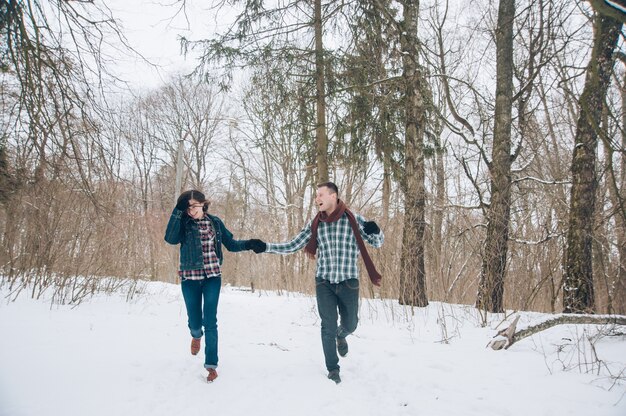 couple dans le parc