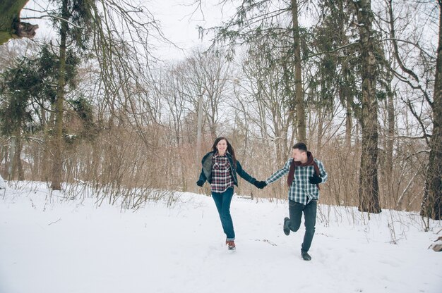 couple dans le parc