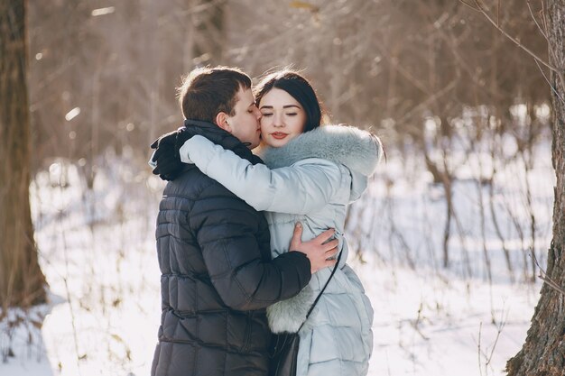 couple en hiver