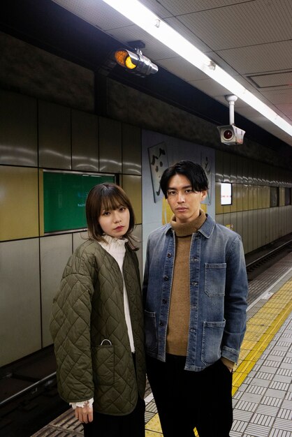 Un couple japonais passe du temps ensemble