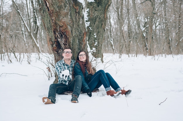 couple sur la neige