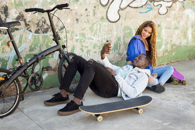 Couple de patineurs